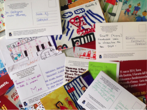 COPE's pledge cards written by children with imprisoned parents in six different countries
